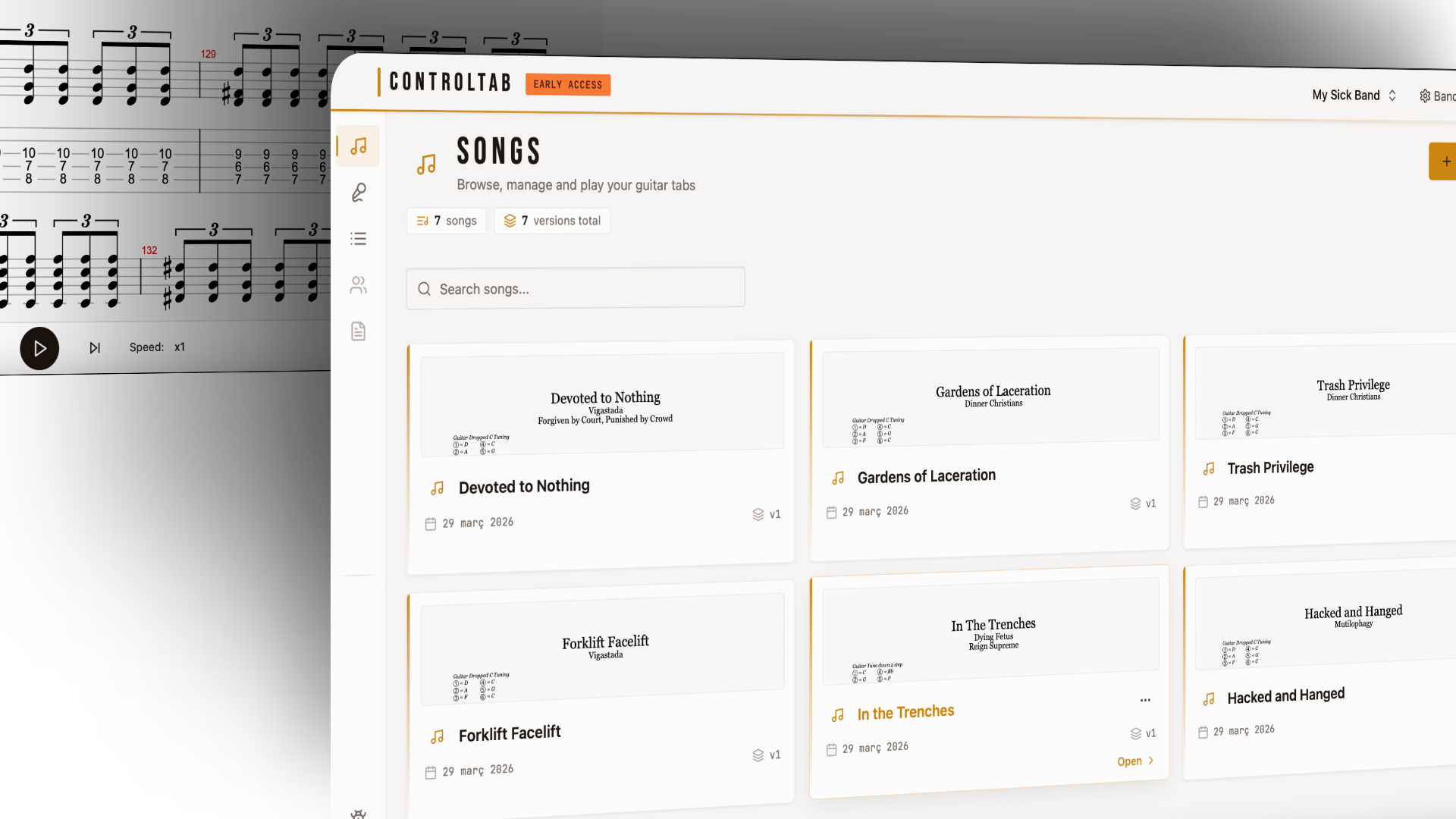 ControlTab - tab player and song library
